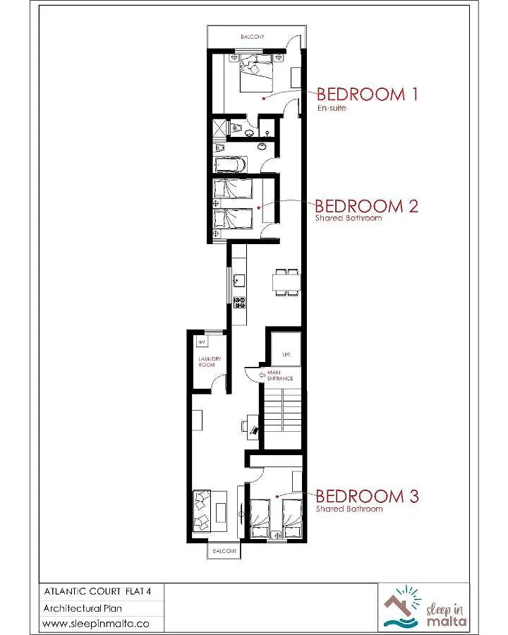 F4 Room 1, Private Double Room With Private Bathroom And Balcony Msida 0*,  Malta